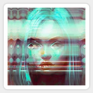 METABOLISM Glitch Art Trippy Portrait Sticker